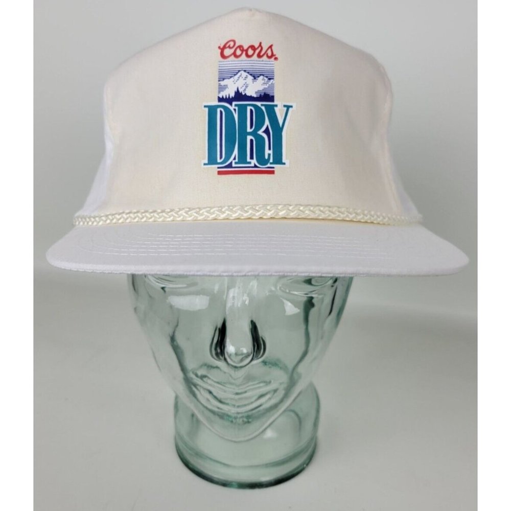 Vintage Coors Dry Adjustable Hat White Off White Designer Award